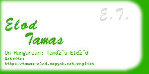 elod tamas business card